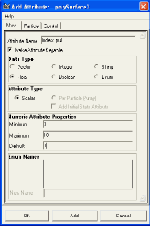 Окно диалога Add Atribute