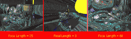 Изображения, получаемые при различных значениях параметра Focal Length