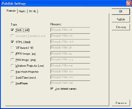      Publish Settings