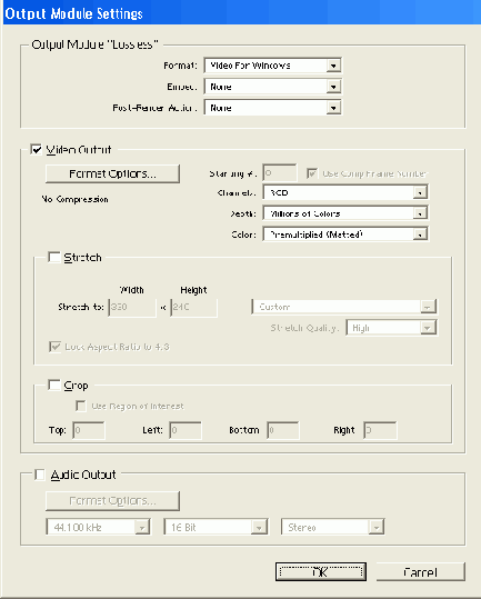     Output Module Settings